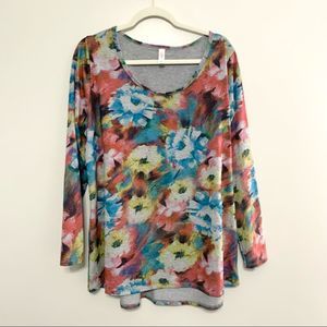 Long Sleeve Floral T-Shirt by LuLaRoe